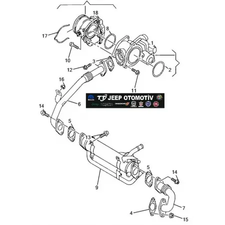 2007 - 2015 Jeep Compass Patriot Dodge Journey Caliber EGR Borusu 68021531AA