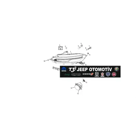 2014-17 Jeep Cherokee (KL) ön sis lambası 05182426AA