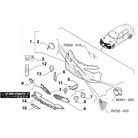2016 - 2022 Alfa Romeo Giulia Ön Tampon Alt Karlık 156179115