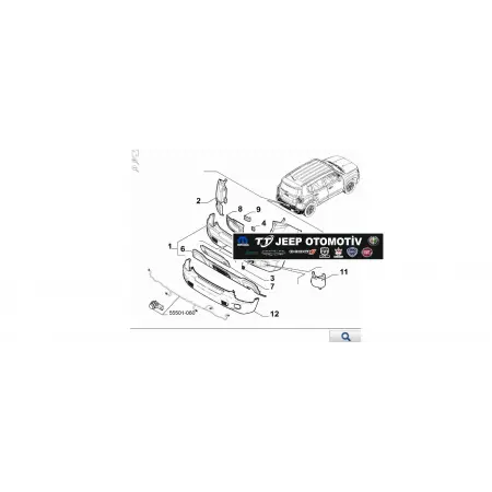 2018-2022 Jeep Renegade (BV) Arka Alt Tampon Koruma 735774181