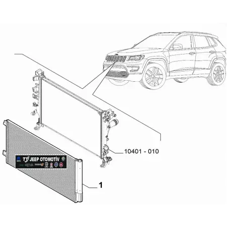 2021-24 Jeep Compass Alfa Romeo Tonale Klima Radyatörü 50571572
