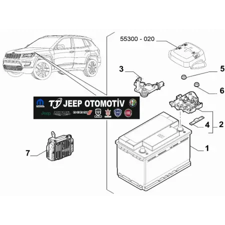 2020 - 2025 Jeep Compass Akü Sensörü IBS 52151257