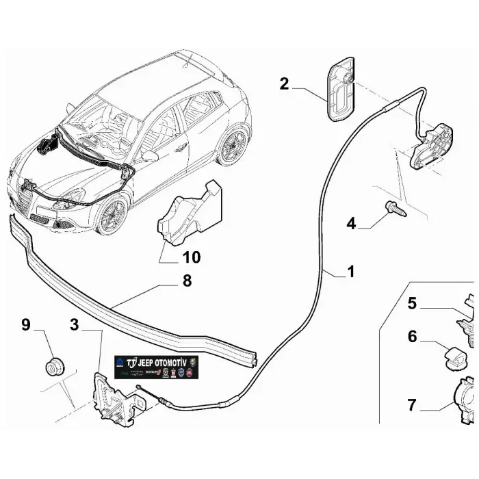2010 - 2020 Alfa Romeo Giulietta Kaput Kilidi 50509834