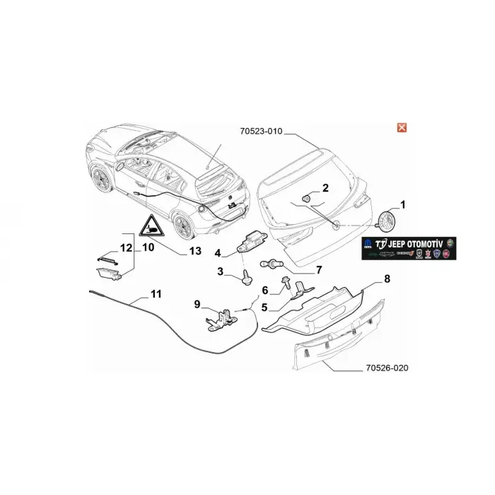 2016 - 2020 Alfa Romeo Giulietta Bagaj Arması 50547396