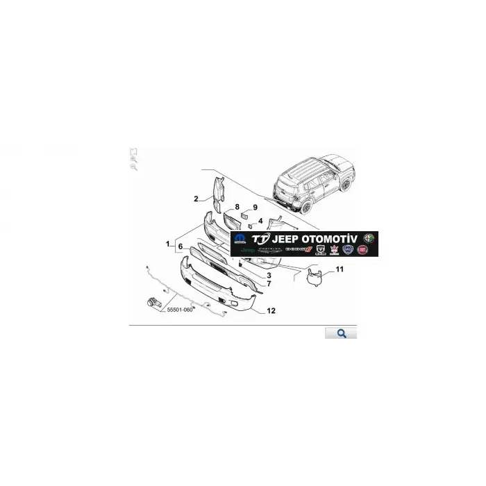 2018-2022 Jeep Renegade (BV) Arka Alt Tampon Koruma 735774181