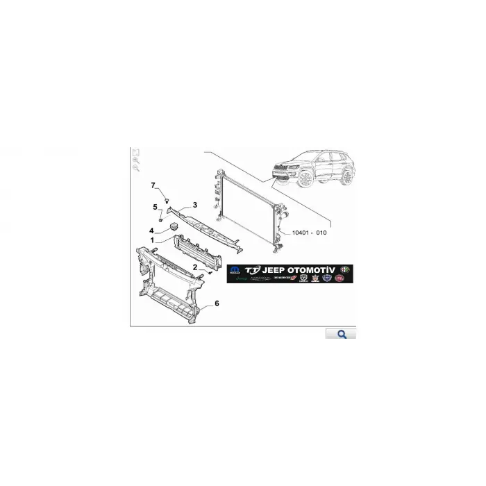 2021 -2023 Jeep Compass (MV) Ön Aktif Izgara havalandırma radyatör (AGS) 52152949