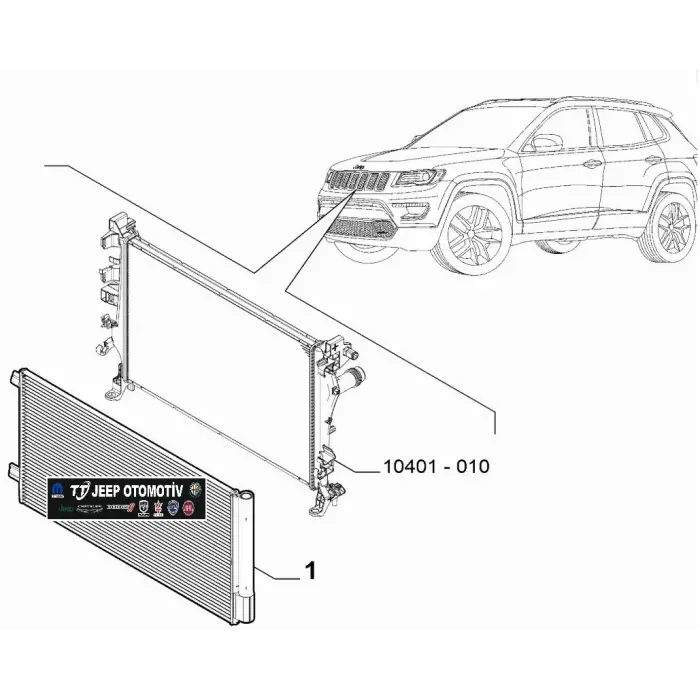2021-24 Jeep Compass Alfa Romeo Tonale Klima Radyatörü 50571572
