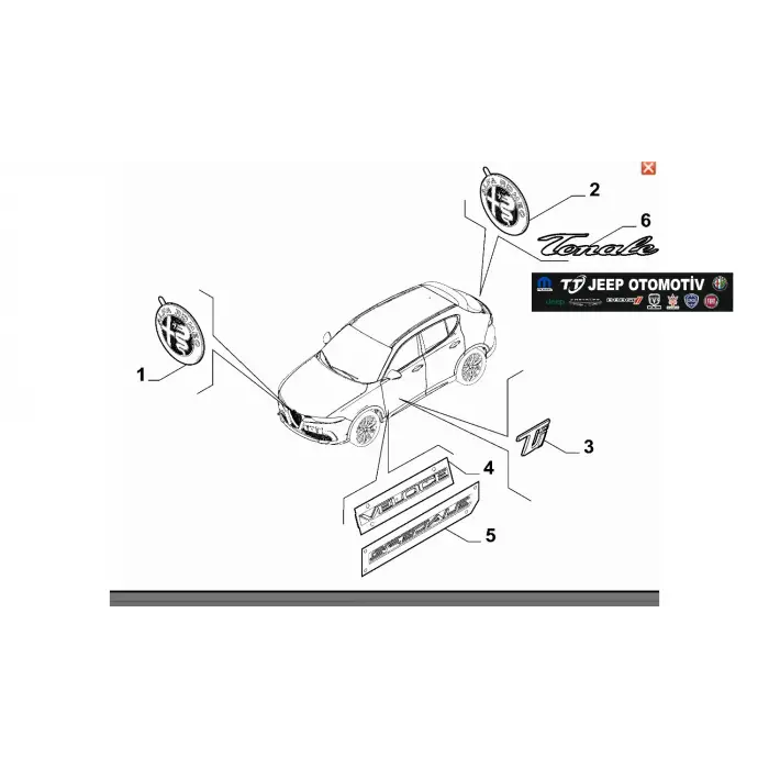 2022-2024 Alfa Romeo Tonale Arka Bagaj Tonale Yazısı 50571930