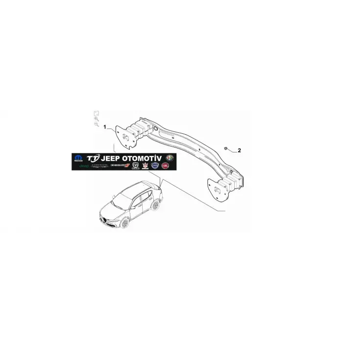 2022-2024 Alfa Romeo Tonale Arka Tampon Demiri 50564795