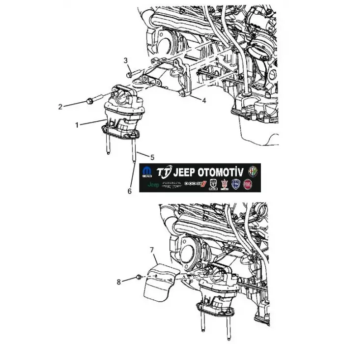 2005 - 2010 Chrysler 300C Dizel Motor Kulağı Takozu 04578190AE OEM
