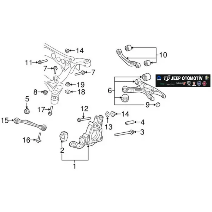 Audi A4 A5 A6 A7 Q5 Ori. Sıfır Sağ Arka Alt Salıncak 8K0505312J