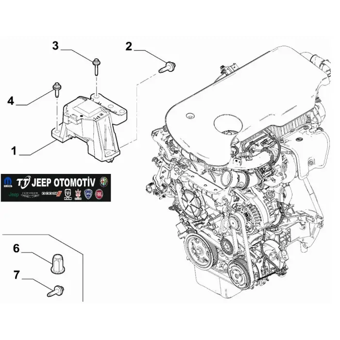 Jeep Renegade Compass Tonale Fiat Egea 1.5 Motor Takozu 52162417