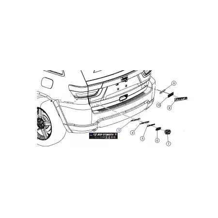 2005-18 Jeep Cherokee / Compass / Commander 4x4 Yazı 55157091AD