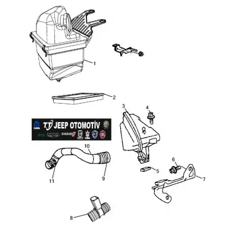 2008-10 Jeep Grand Cherokee Commander Turbo Hortum 53013672AE