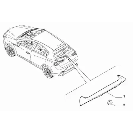 2010 - 2020 Alfa Romeo Giulietta Arka Spoiler 156090609