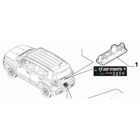 2014-2018 Jeep Renegade / Fiat Egea Bagaj Kapı Düğmesi 52030366