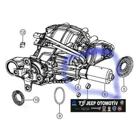 2014-21 Jeep Grand Cherokee Arka Diferansiyel Motoru 68214628AA - 2.El Ürün