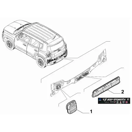 2014-23 Jeep Alfa Romeo Fiat Bagaj Hava Emiş Kapakcığı 52103372