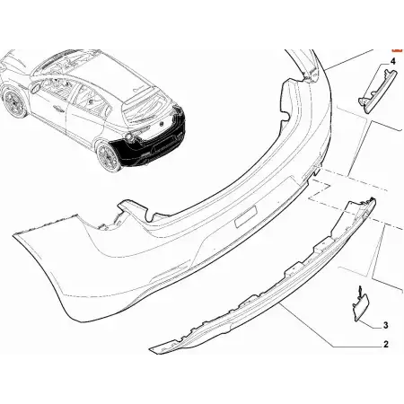 2016 - 2020 Alfa Romeo Giulietta Arka Tampon Alt Karlık 50538645 - 2.El