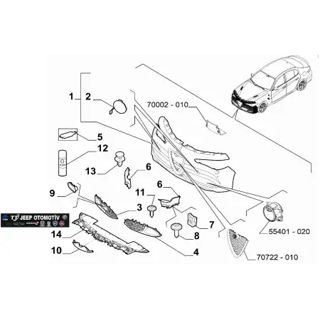 2016 - 2022 Alfa Romeo Giulia Ön Tampon Alt Karlık 156179115