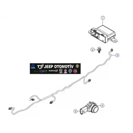 2017 - 2018 Jeep Compass Arka Park Sensör Tesisatı 68321539AD