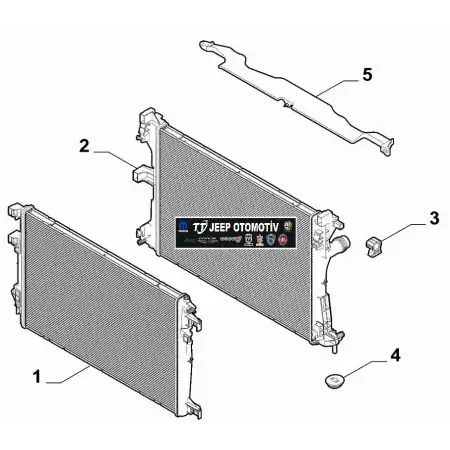 2018-2022 Jeep Renegade 500X Yüksek Sıcaklık Radyatörü 52084519