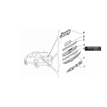 2018 - 2023 Jeep Compass Arka Bagaj Limited Yazısı 51974542