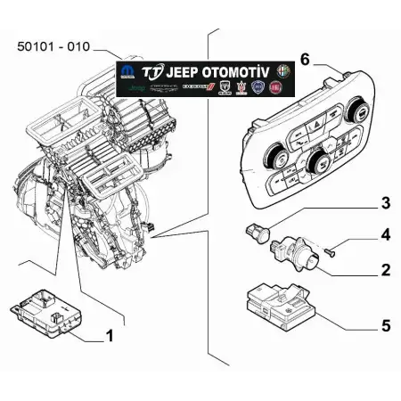 2018 - 2025 Jeep Renegade Klima Kontrol Kumandaları 735694128 - 2.El