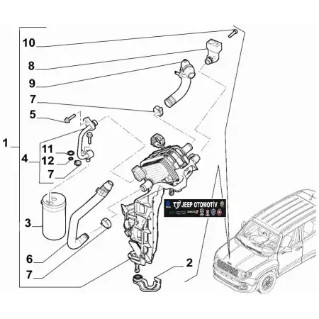2018-23 Jeep Renegade / Fiat 500X 1.5L Klima Kondenseri 52204579