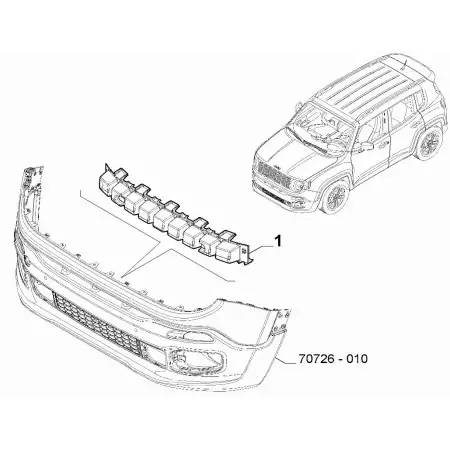 2018 - Jeep Renegade Ön Tampon Darbe Emici 52091045