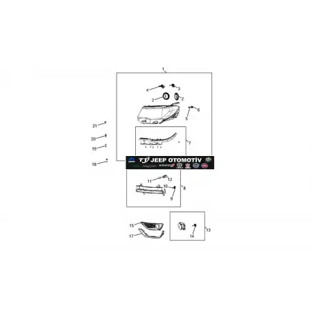 2019-20 Jeep Compass sağ dönüş sinyal lambası 68266926AB