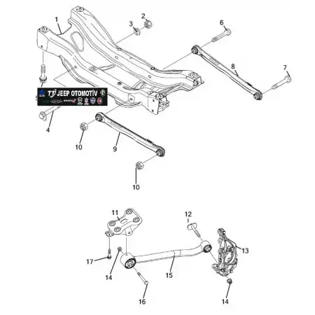 2019 2023 Jeep Compass Alt Travers Beşik 68378439AA K68378439AA