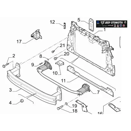 2019- 2024 Jeep Renegade Ön Travers / Radyatör Taşıyıcı 52150969 - 2.El Ürün