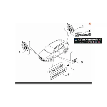 2022-2024 Alfa Romeo Tonale Arka Bagaj Tonale Yazısı 50571930
