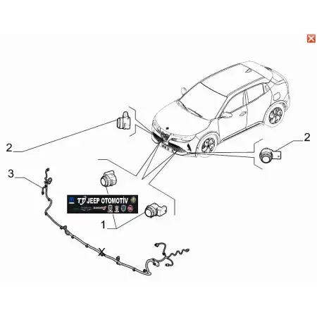 2023 Jeep Avenger 600 Alfa Romeo Junior Park Sensör 155254827