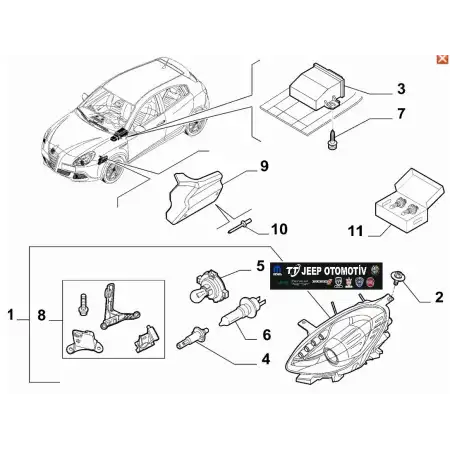 Alfa Romeo 159 Mito Giulietta 500 Delta D1S Zenon Ampül 71779057