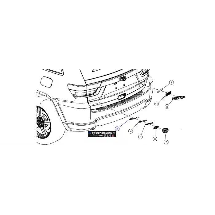 2005-18 Jeep Cherokee / Compass / Commander 4x4 Yazı 55157091AD