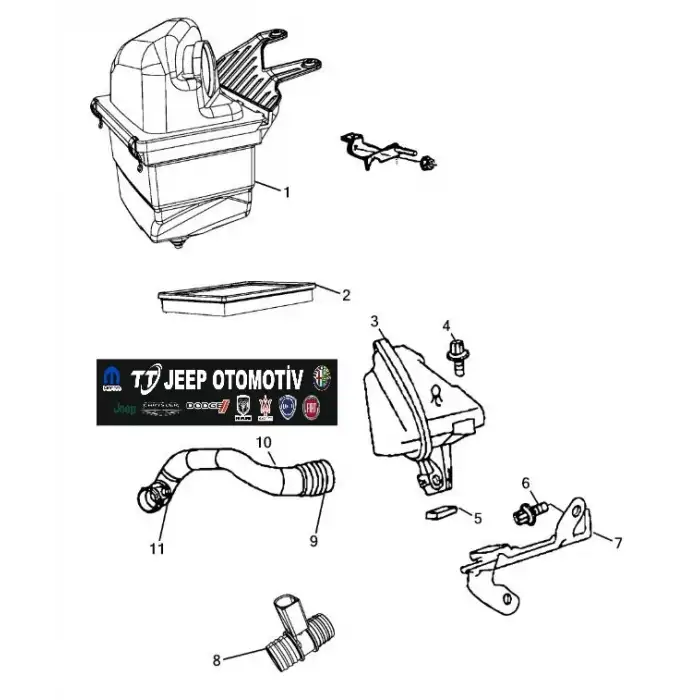 2008-10 Jeep Grand Cherokee Commander Turbo Hortum 53013672AE