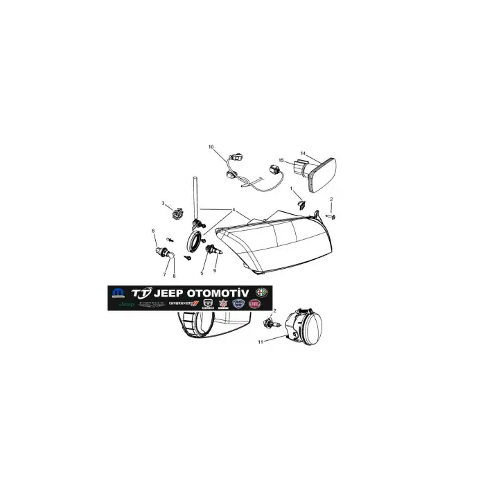 2010-2014 Dodge Challenger/Nitro/Caliber ön sis farı 05182025AA