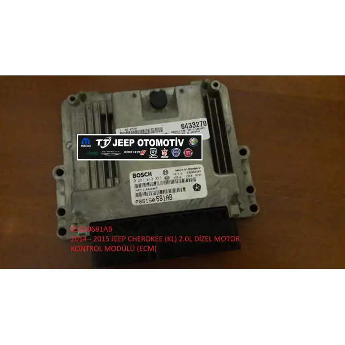 2014-2018 Jeep Cherokee (KL) Dizel Motor Kontrol Modülü 05150681AB - 2.El