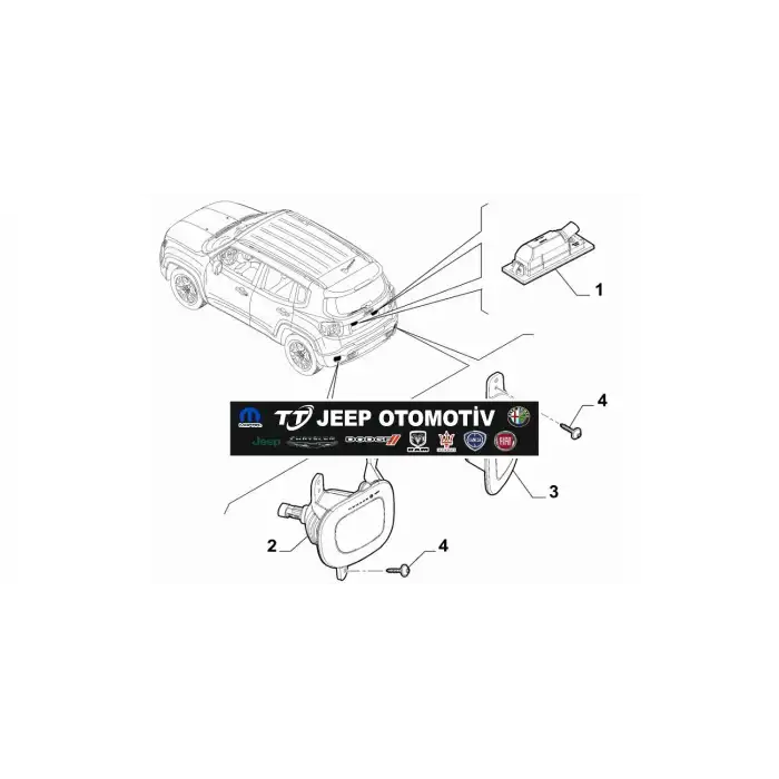 2014-21 Jeep Renegade arka sis lambası 51953205