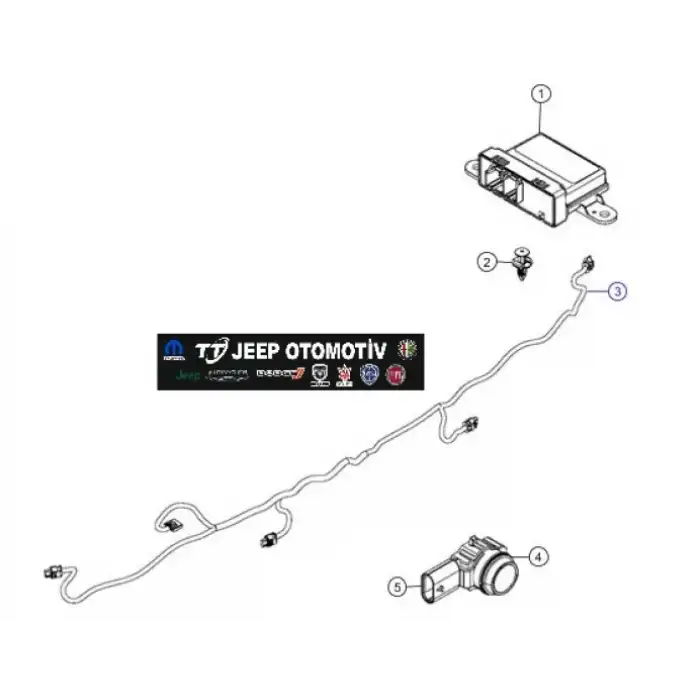 2017 - 2018 Jeep Compass Arka Park Sensör Tesisatı 68321539AD