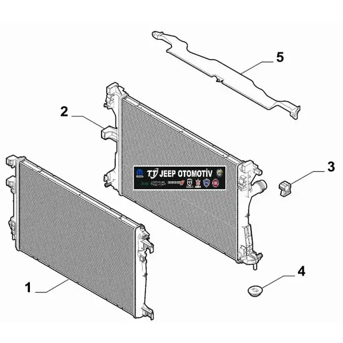 2018-2022 Jeep Renegade 500X Yüksek Sıcaklık Radyatörü 52084519