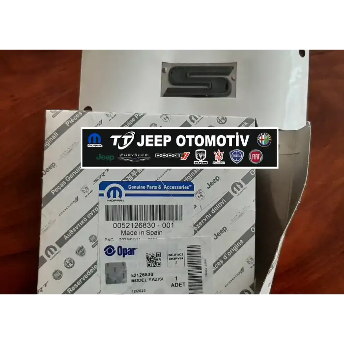 2018-23 Jeep Renegade / Compass Arka Bagaj  S  Yazısı 52126830