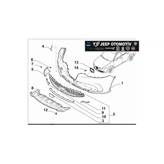2022-2024 Alfa Romeo Tonale Ön Izgara 156169068