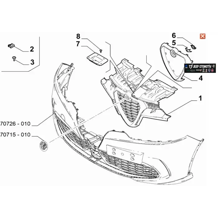 2022 - 2025 Alfa Romeo Tonale Ön Üçgen Arma / Logo 156170260