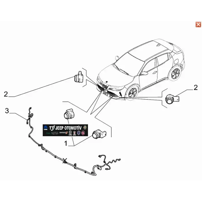2023 Jeep Avenger 600 Alfa Romeo Junior Park Sensör 155254827