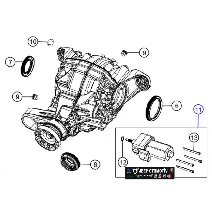 2014 - 2018 Jeep Grand Cherokee Arazi Elektrik Motoru 68214628AA - 2.El Ürün
