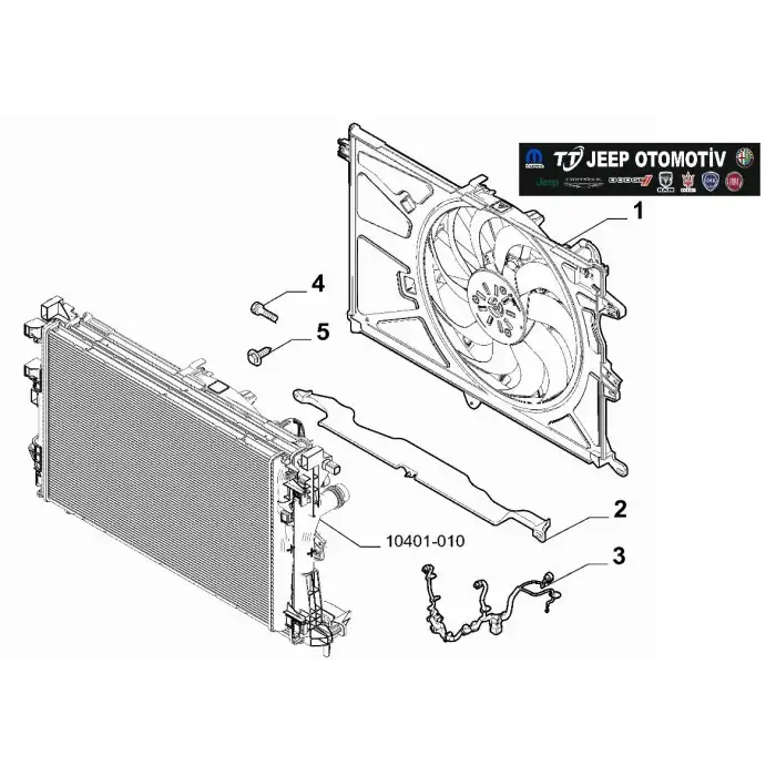 2019-24 Jeep Renegade Fiat 500X ElektroFan 1.5L Hibrit 52181757 - 2.El Ürün