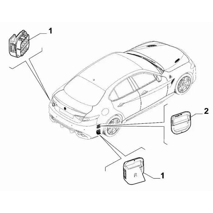 Alfa Romeo / Jeep / Fiat Bagaj Kısmı Hava Çıkış Kapağı 52076397